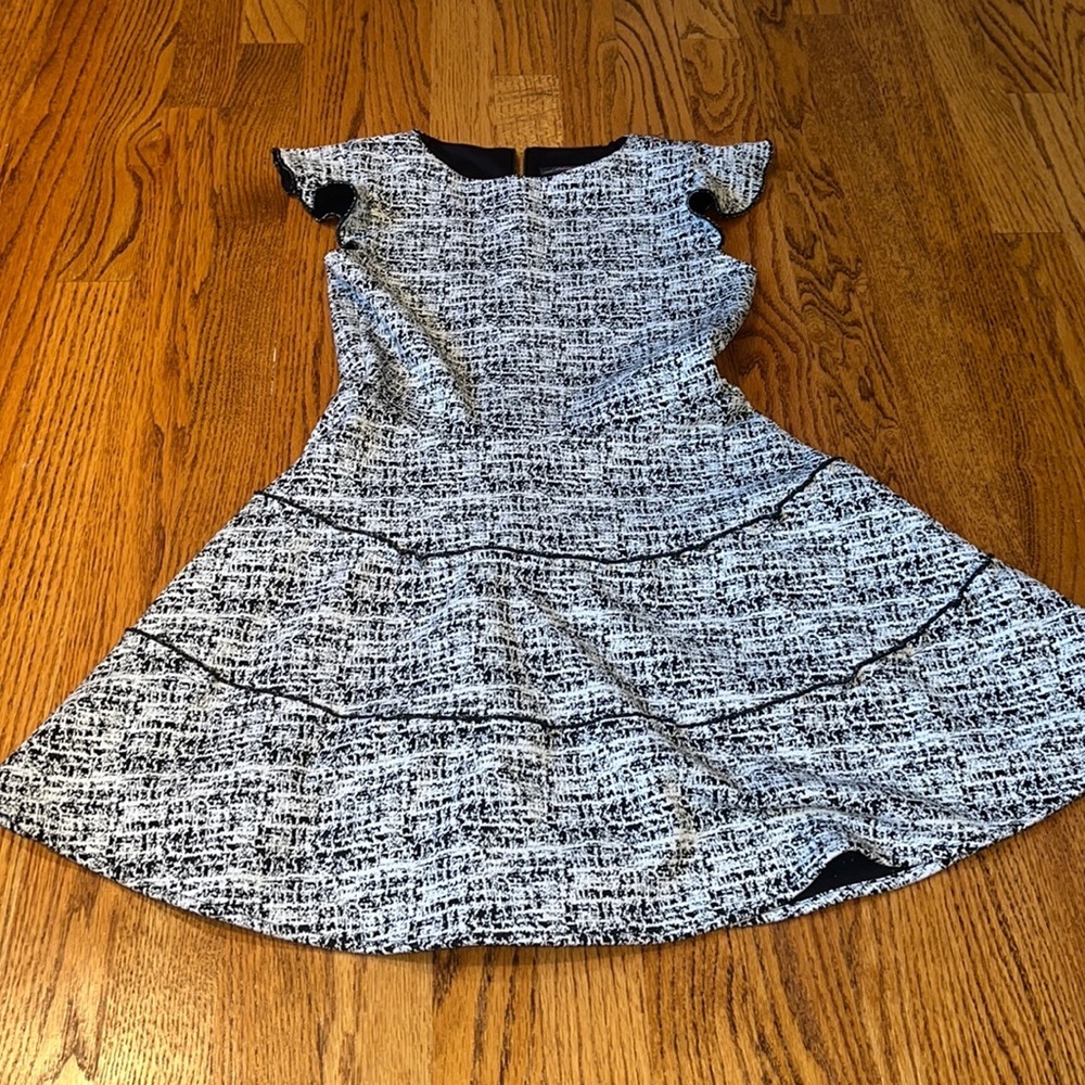 By Debra Junior’s Black and White Sweater Dress